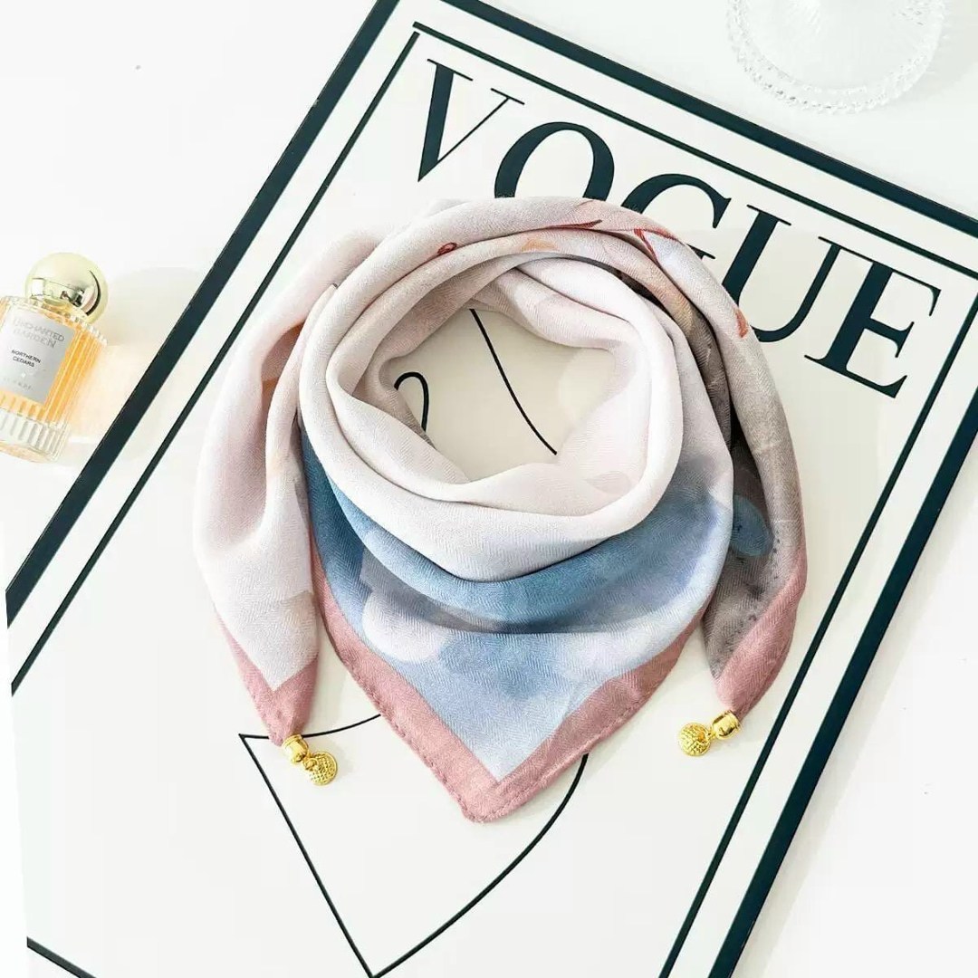 женский шелковый шарф с принтом,шарф женские,шелковый шарф,платки на шею,платки и шарфы