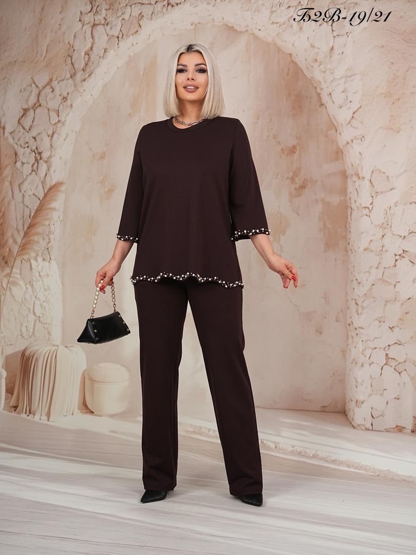 костюм двойка "лазиза со вставкой лео",костюм брючный трикотажный,женский костюм,костюм двойка с брюками