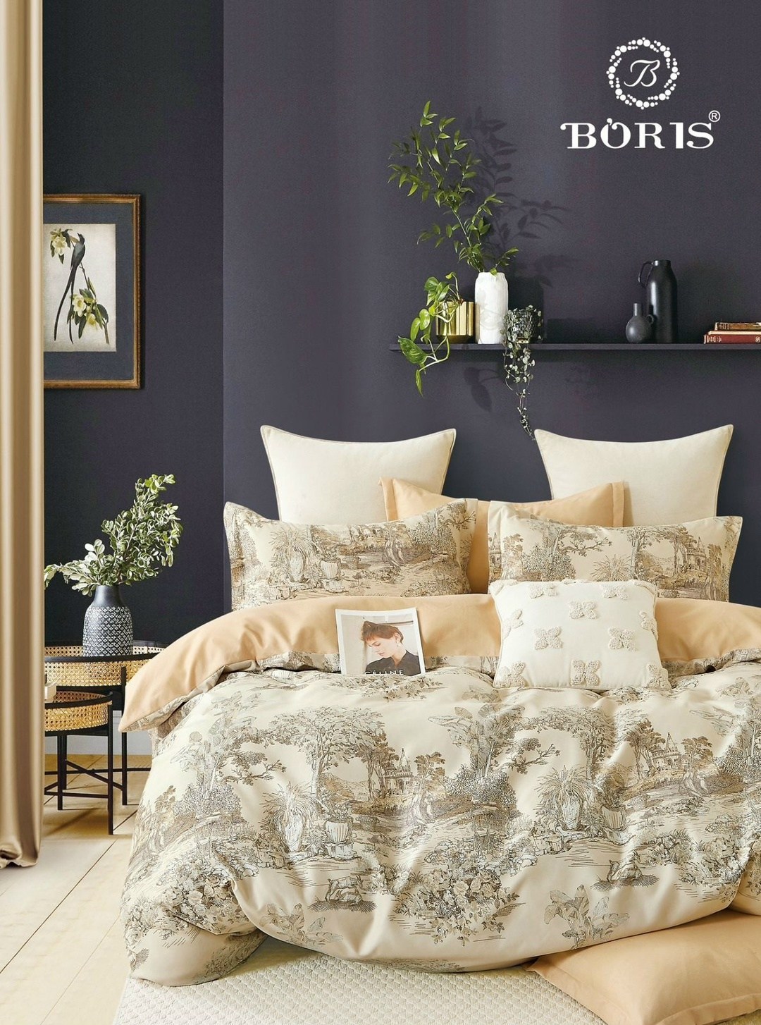 комплект постельного белья boris люкс сатин,комплект постельного белья boris,комплект постельное бельё,постельного белье евро сатин хлопок,постельное белье boris 2 спальное сатин