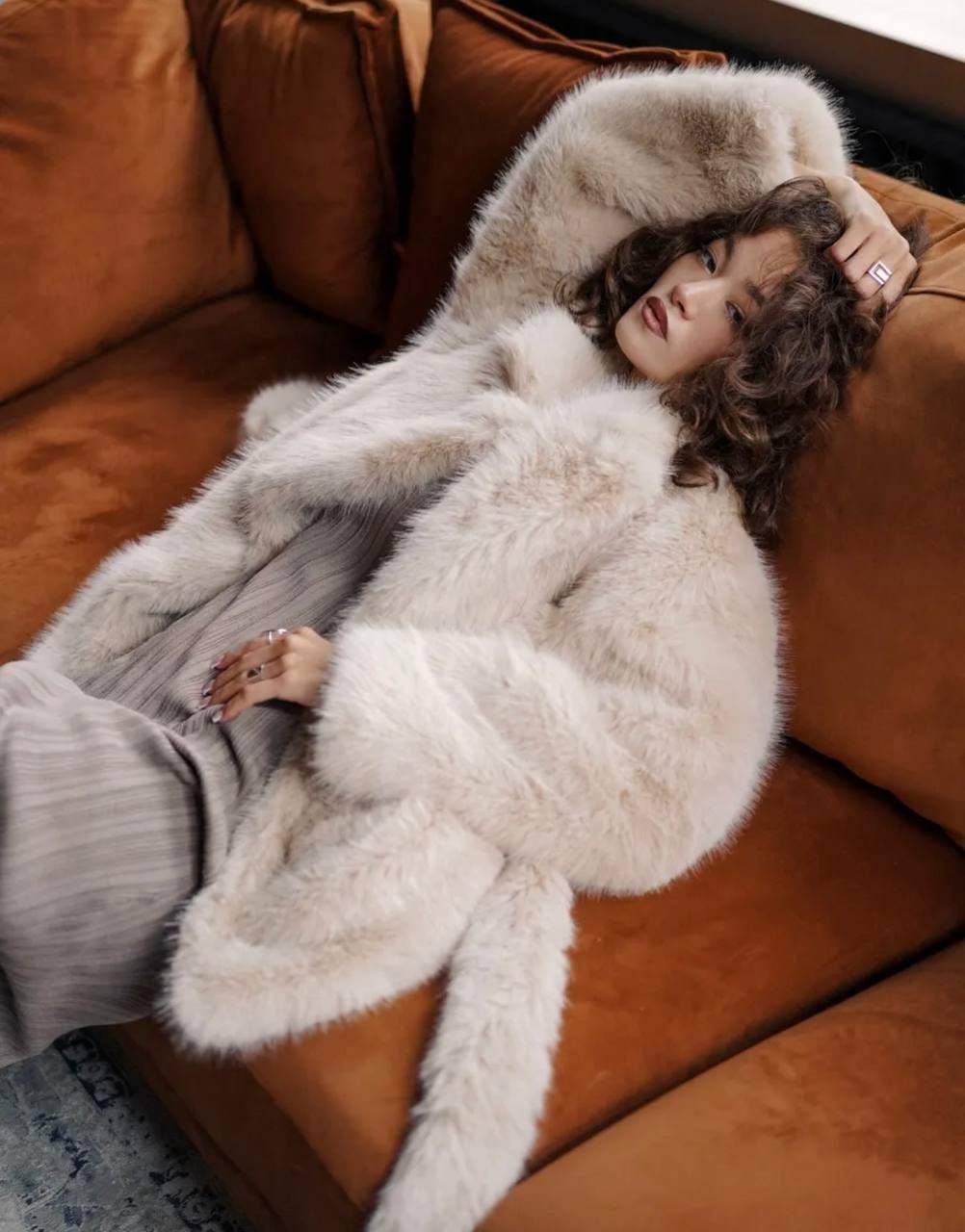 женская шуба,шуба искусственная укороченная с длинным ворсом bynati,шубка из искусственного меха,шуба,шубка