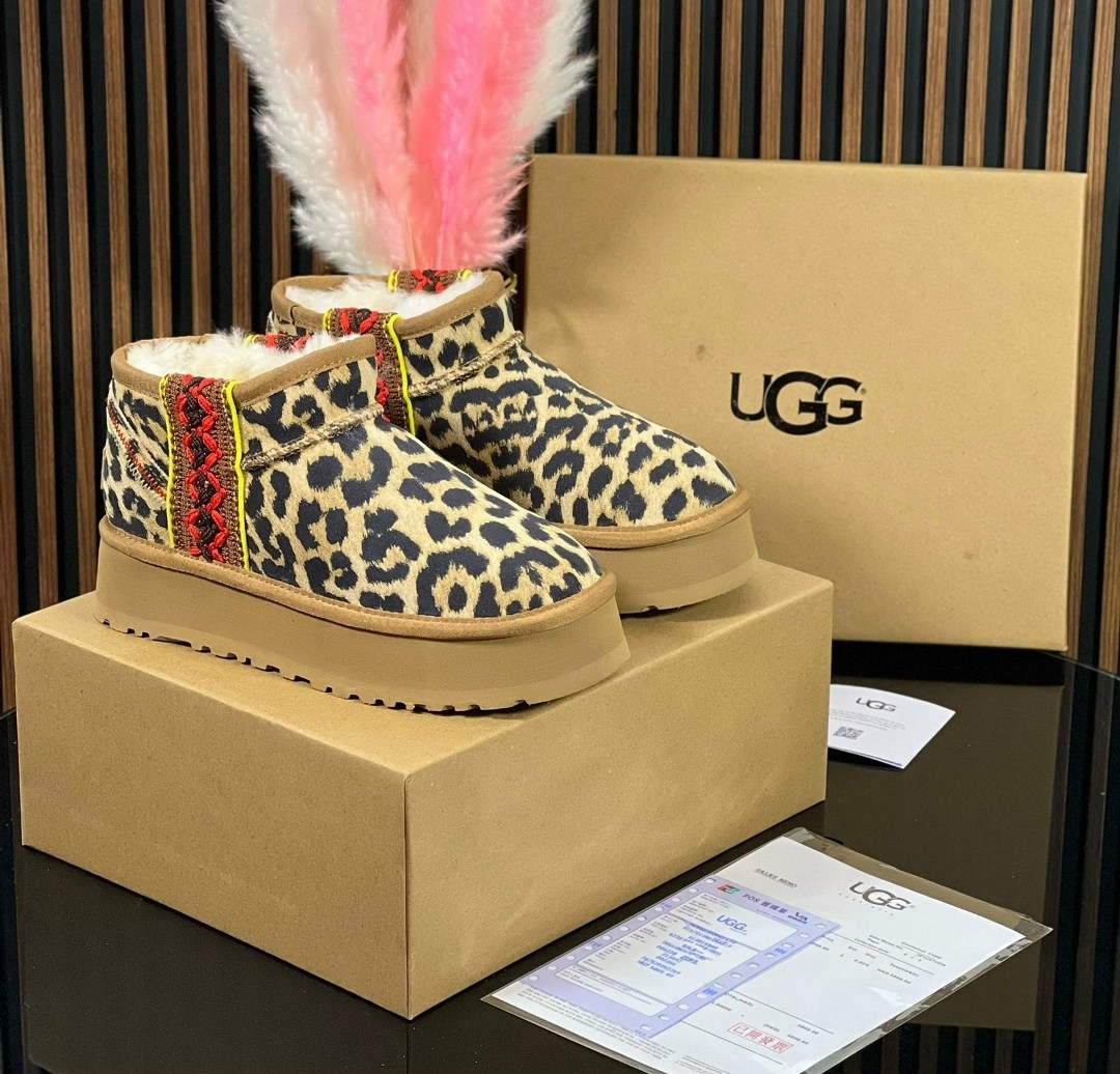 ugg женские угги леопардовые на платформе,угги ugg с натуральным мехом premium shoes цвет леопардовый,угги женские,ugg леопардовые,леопардовые угги ugg