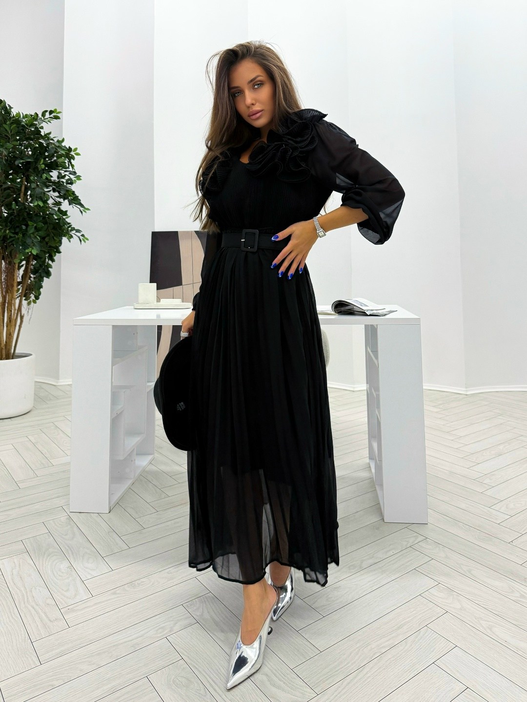 платье стильное,шифоновое платье,платье,платье миди,женское платье