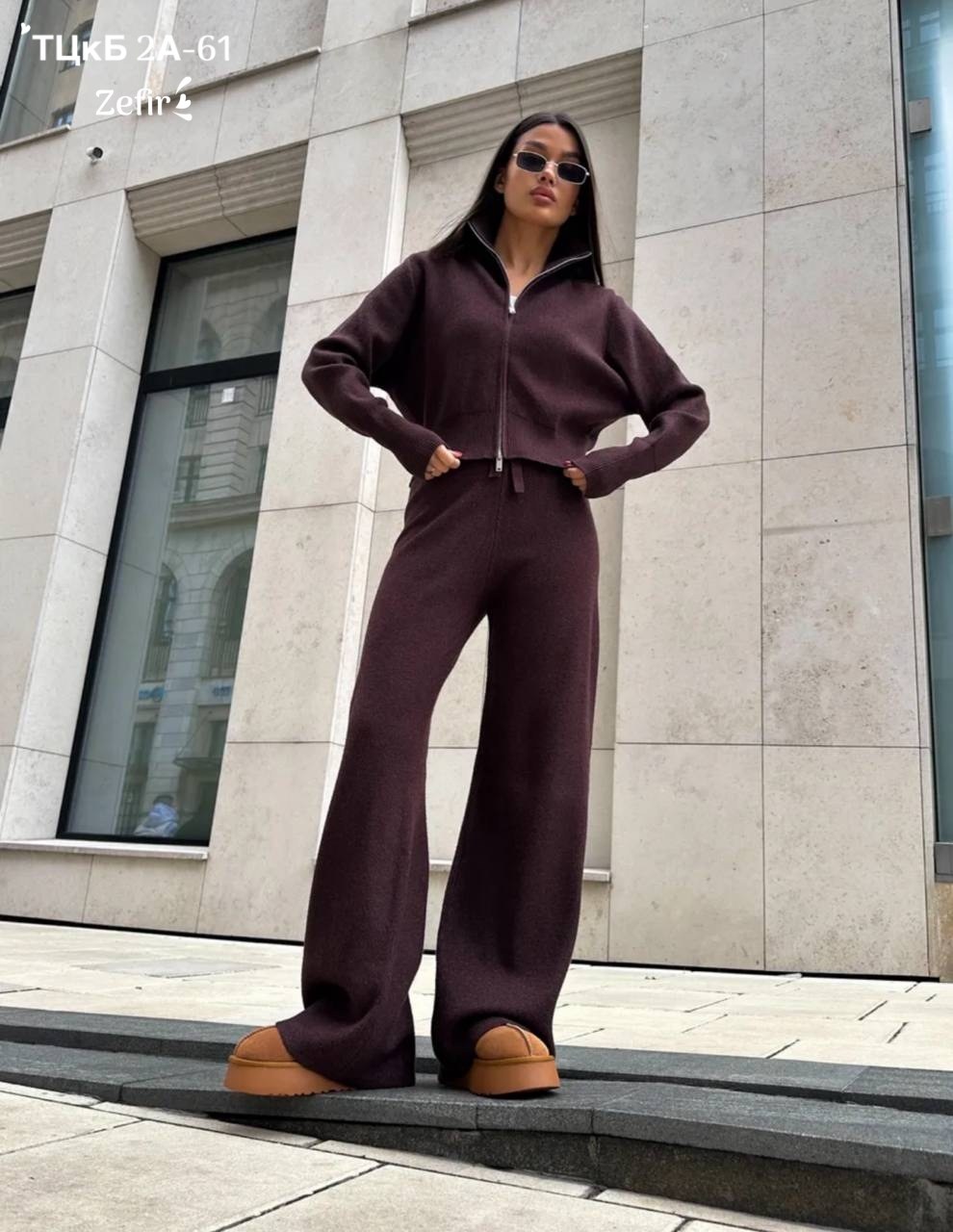 костюм трикотажный шоколад,костюм трикотажный,женский костюм,костюм двойка кашемир,костюмчик