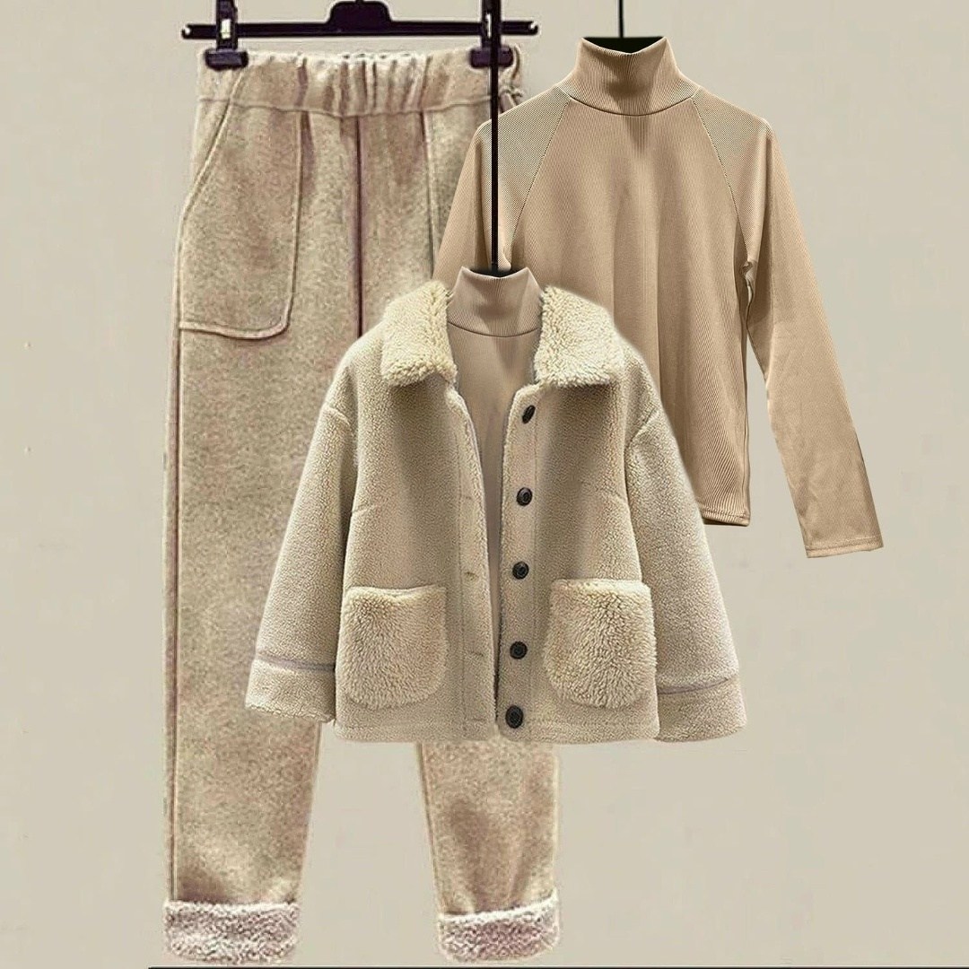 комплект одежды shuohang,теплый комплект,комплекты одежды,комплект одежды женские,женское пальто из овечьей шерсти