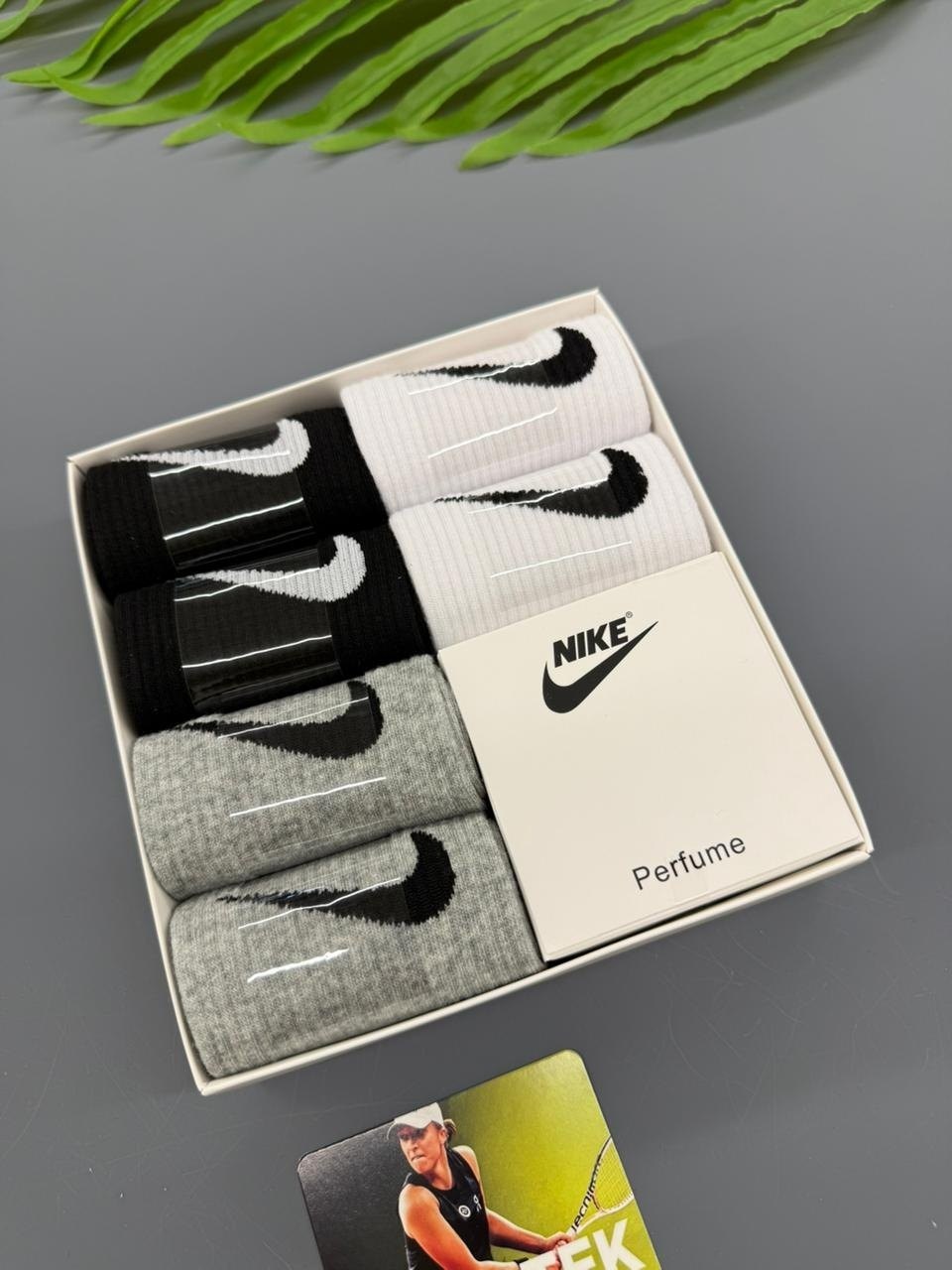 носки с парфюмом в коробке 6 шт nike,носки набор в коробке высокие nike,носки nike разноцветные подарочный набор с духами,носки nike ароматизированные набор 6 пар ayseven,носки nike ароматизированные