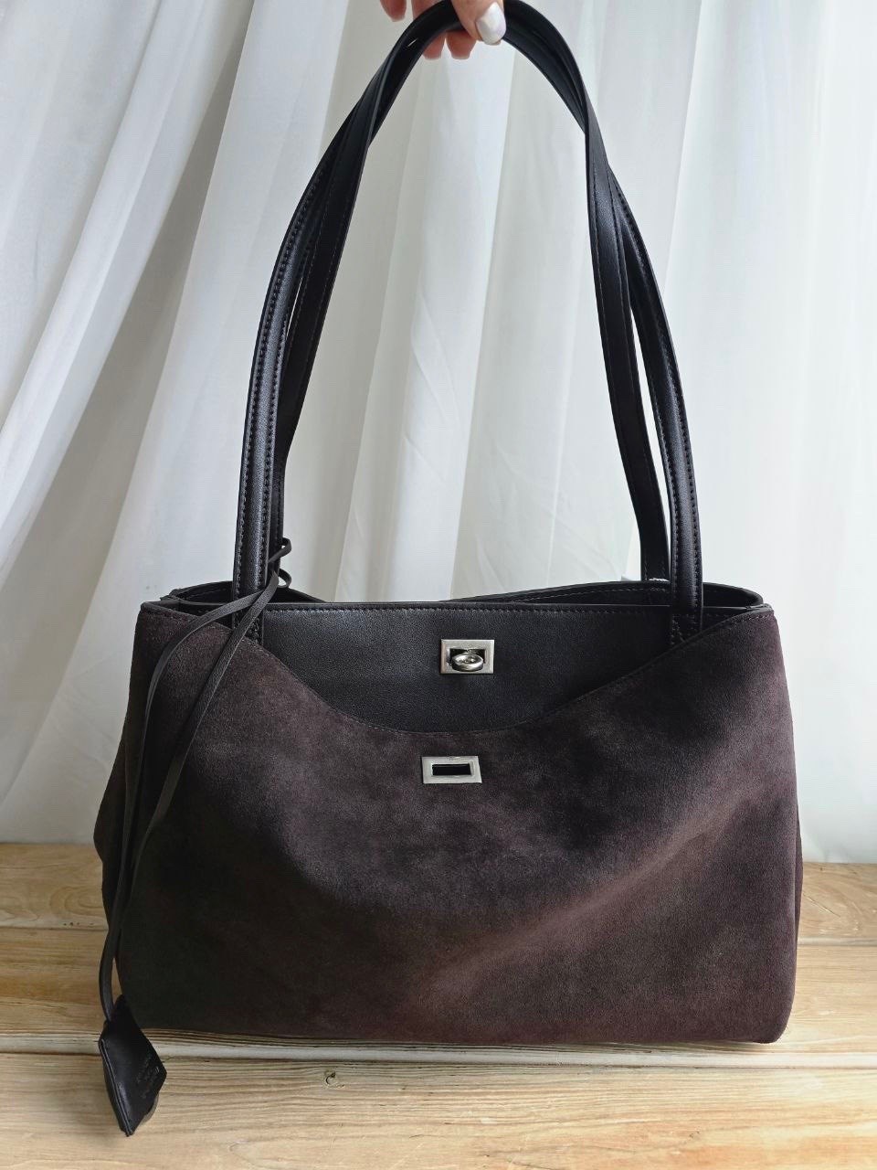 сумка demellier 56-30-34 натуральная замша большой размер,замшевая сумка,сумка замшевая коричневая,сумка замшевая коричневая llevalelo,сумка женская замшевая