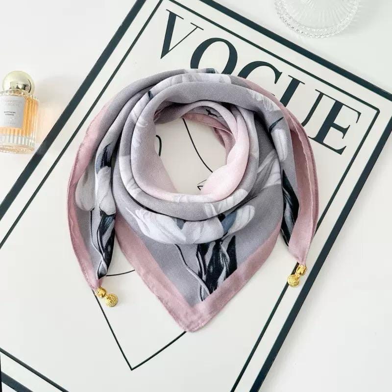 женский шелковый шарф с принтом,шарф женские,шелковый шарф,платки на шею,платки и шарфы