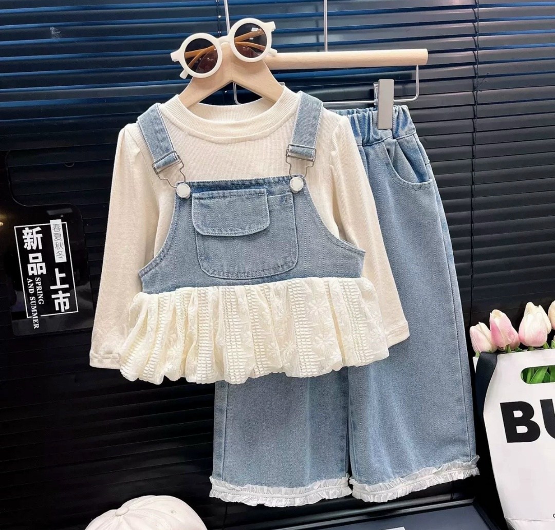 джинсовая платье,комплекты одежды для девочек,джинсовый сарафан детский,джинсовые костюмы,джинсовый костюм для девочки