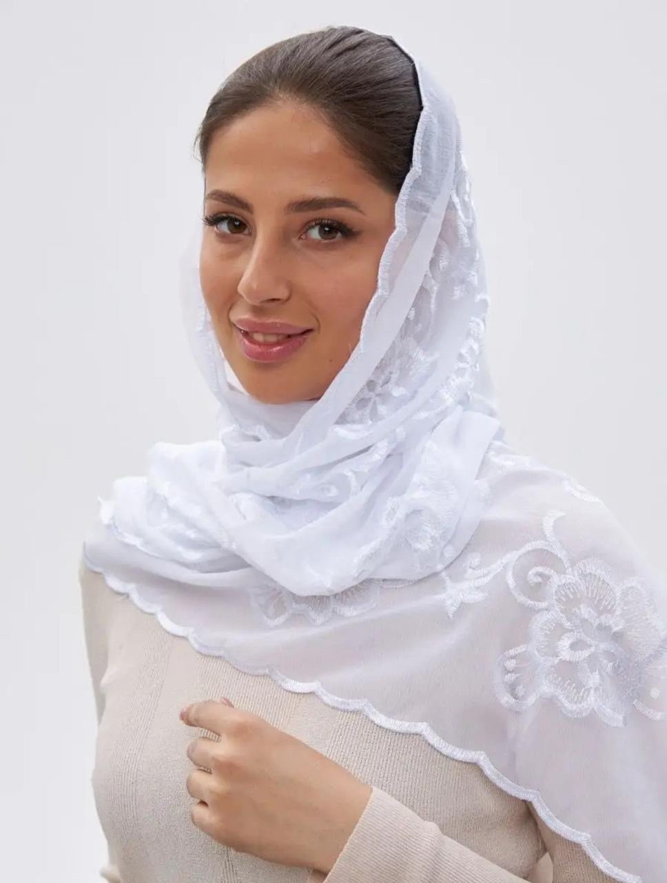 платок из искусственного шелка,палантин женские,шарф церковный,женский платок,стильные платки