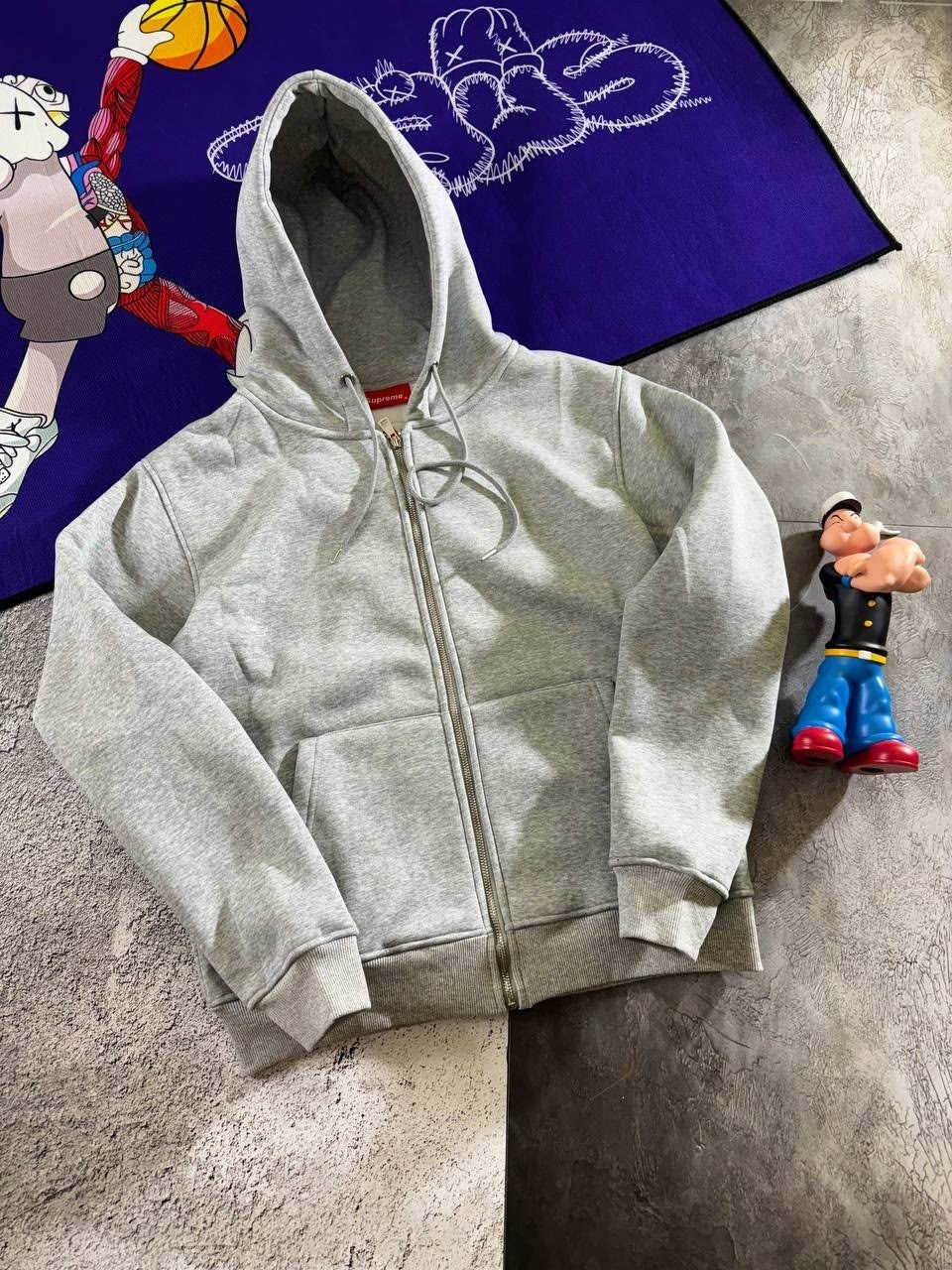 зип худи суприм,худи суприм,толстовка,толстовка суприм,supreme grey zip up hoodie
