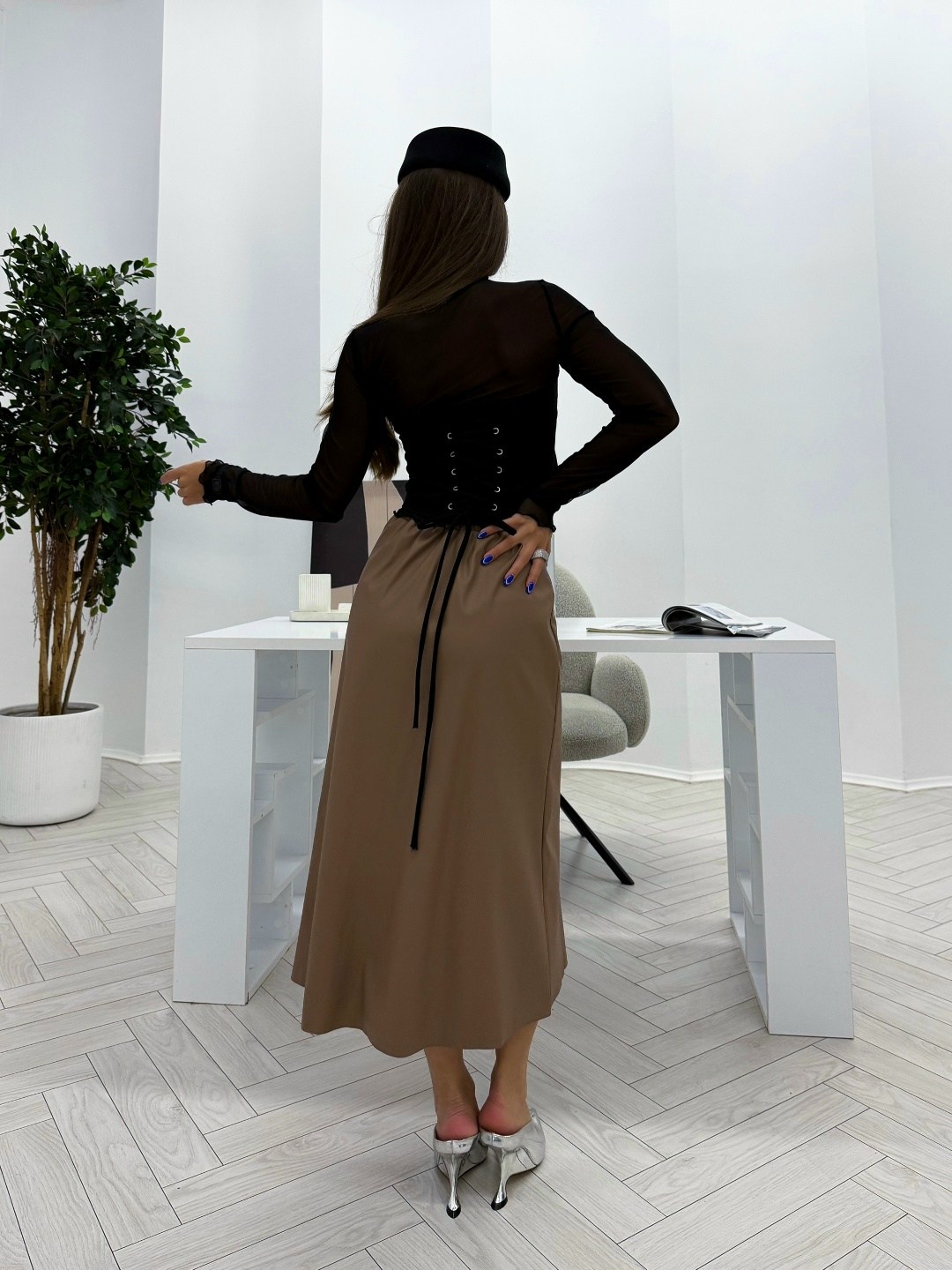 юбка миди кожаная,юбка миди,юбка,юбка из экокожи,кожаная юбка