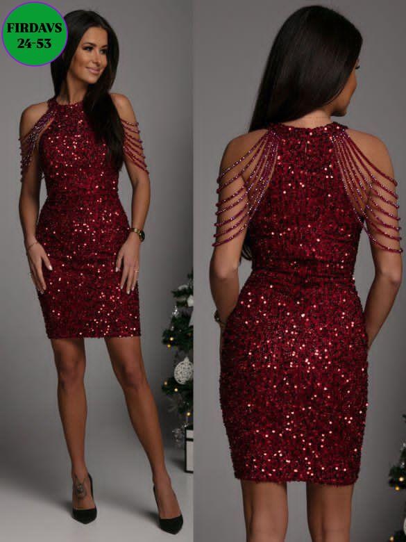 платье с пайетками женское,вечерние платья,женское короткое вечернее платье с открытыми плечами и бусинами,роскошное платье,платье женское на новый год