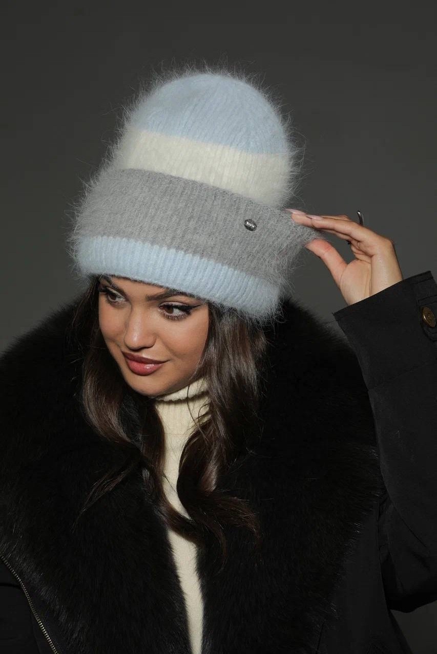 шапка ангора,женская шапка из ангоры,шапка ангора разноцветная зимняя,разноцветные шапки из ангоры,шапка женская ангора