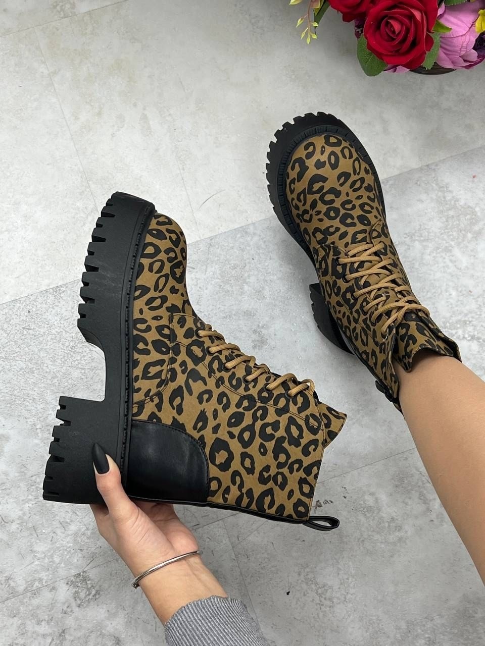 ,леопардовые ботинки,ботинки женские,женские зимние ботинки с леопардовым принтом, женская
