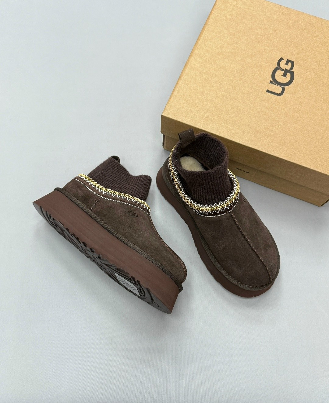 женские угги,угги,угги женские ugg,,зимние угги ugg tazzette с трикотажной вставкой