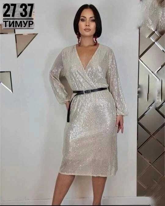 женское серебряное платье,блестящее платье с пайетками большого размера для полных женщин,платье больших размеров с пайетками,нарядное платье,приталенное платье