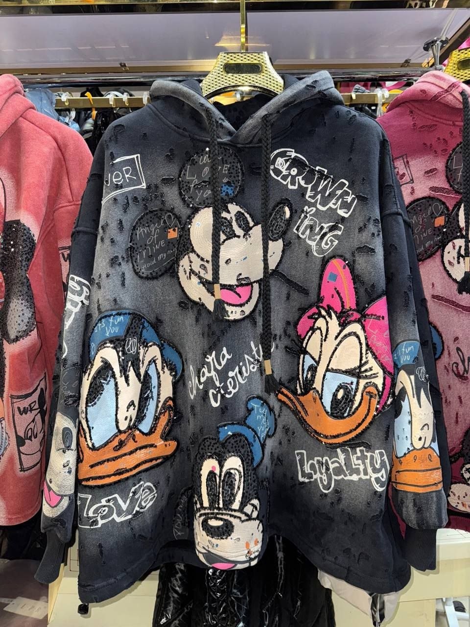 худи vincristine микки маус,свитшот для девушек,модная толстовка,толстовки оверсайз,свитшот на флисе