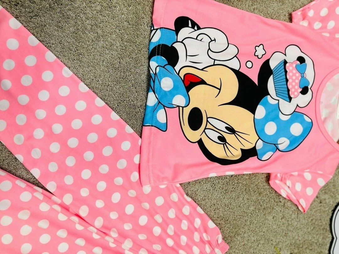 детская пижама для девочек,пижама для девочек,пижамы детские,пижама минни маус,микки маус пижамка