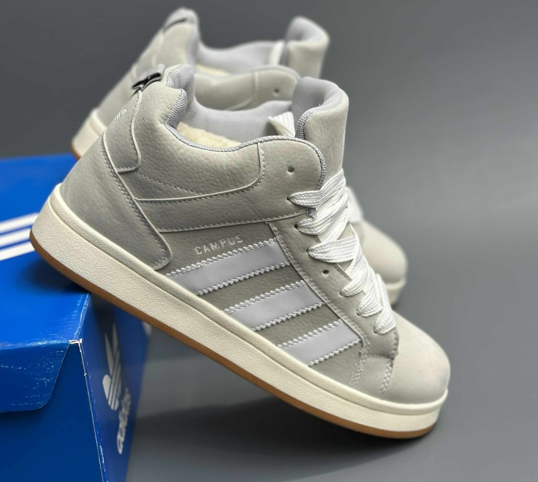 зимние кроссовки adidas campus high цвет серый,зимние кроссовки adidas campus high,кроссовки adidas,кроссовки adidas зимние,зимние кроссовки adidas campus