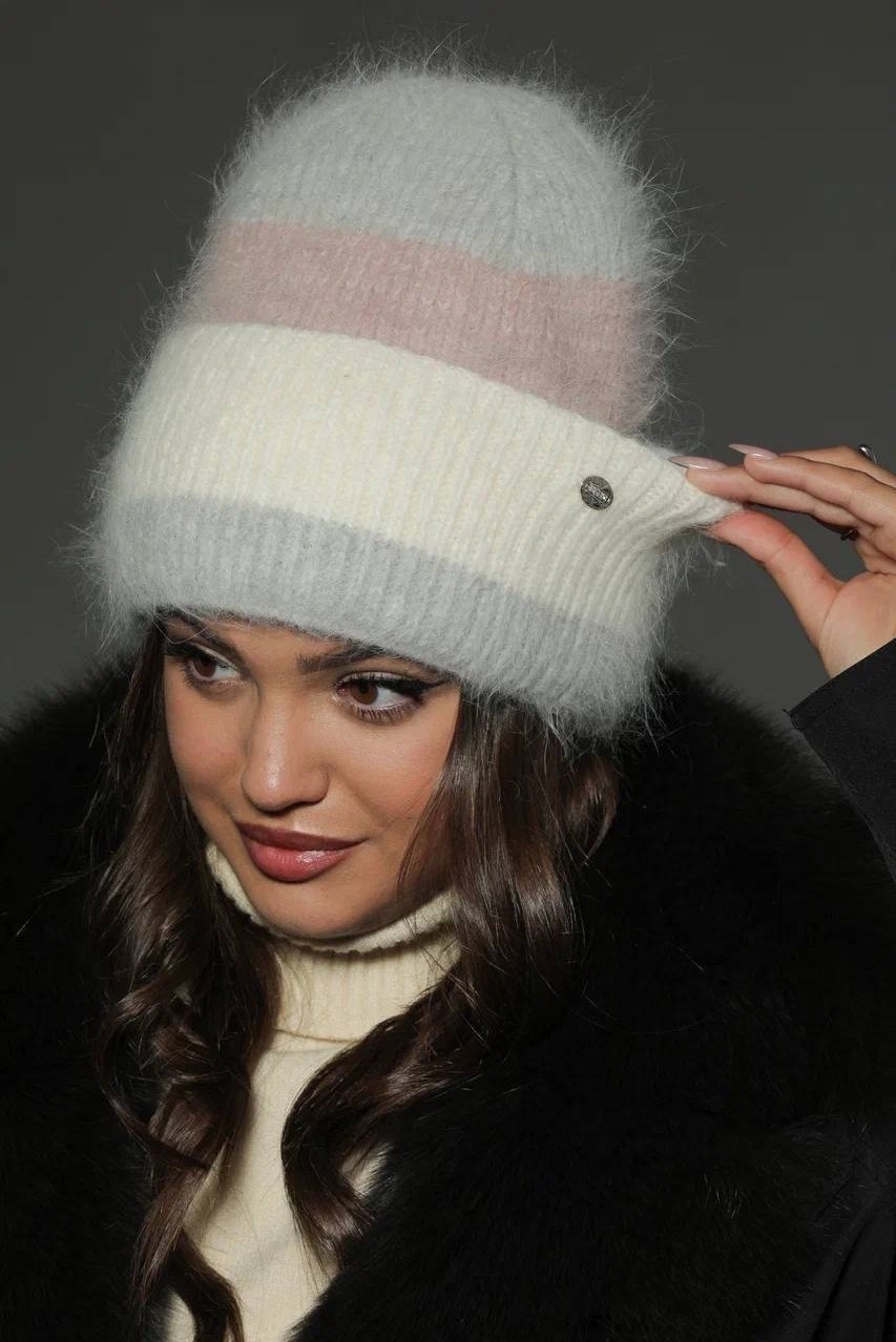 шапка ангора,женская шапка из ангоры,шапка ангора разноцветная зимняя,разноцветные шапки из ангоры,шапка женская ангора