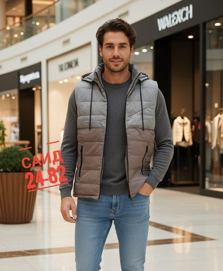 жилет мужской,жилетка утепленная безрукавка с капюшоном,жилетка,жилет демисезонный,мужской жилет с капюшоном