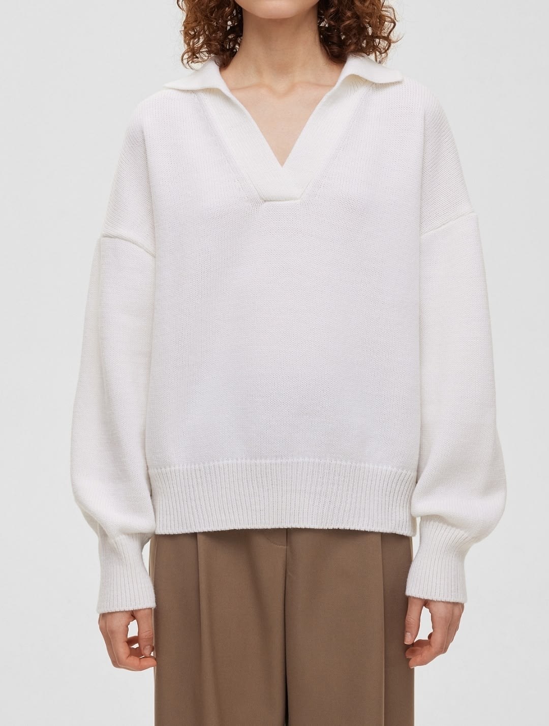 синий джемпер,джемпер-поло свободного кроя,джемпер-поло свободного кроя темно-синий,джемпер,свитер свободного кроя