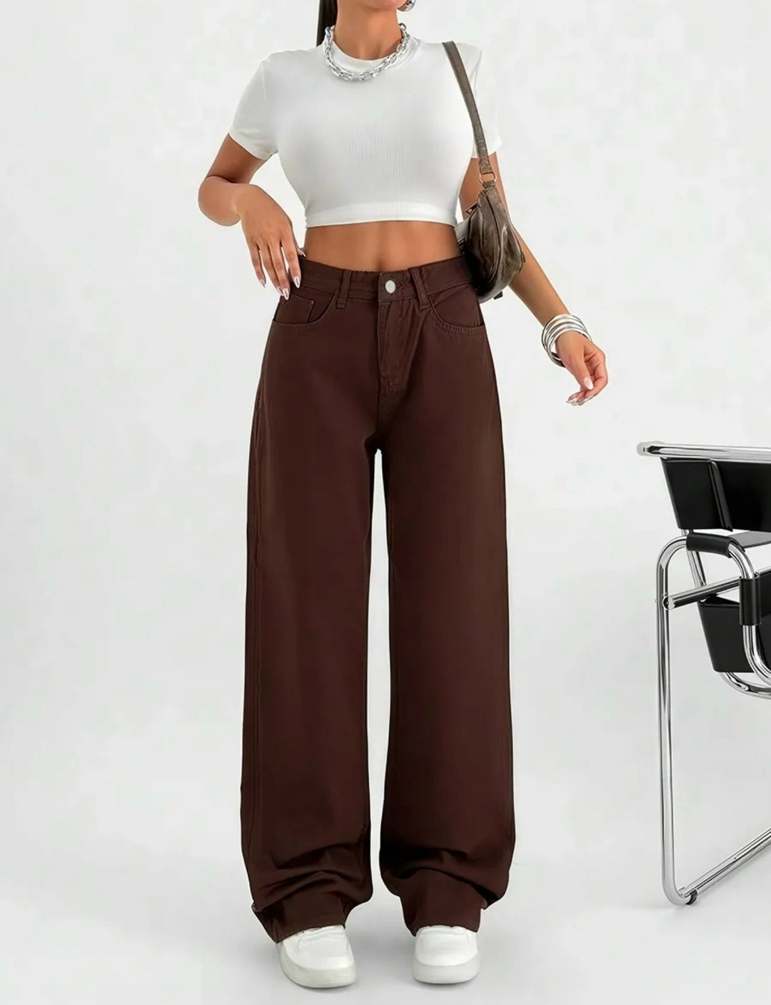 коричневые джинсы женские,коричневые джинсы,летние женские коричневые джинсы с высокой талией,джинсы широкие коричневые,женские коричневые джинсы с высокой талией