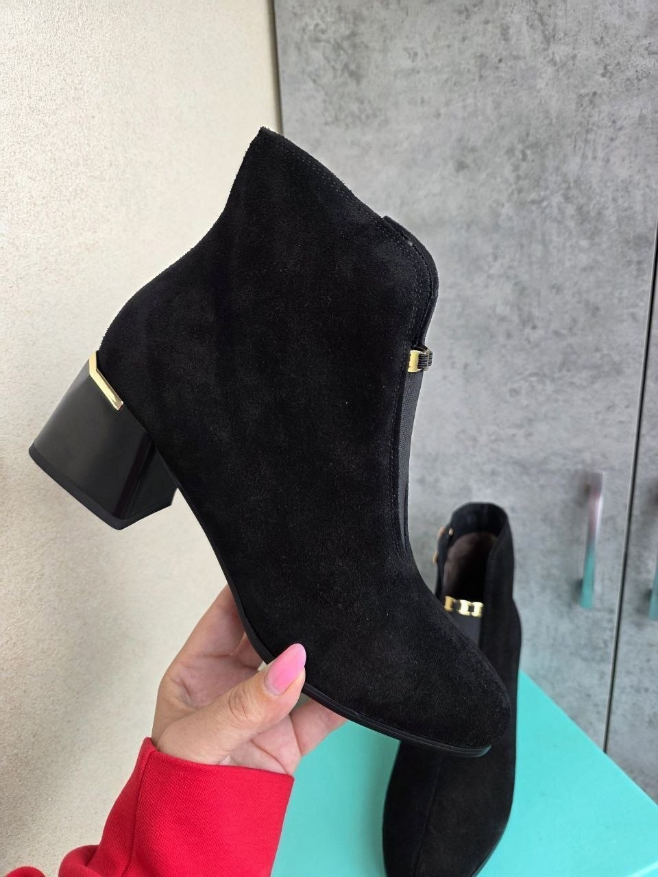 ,ботильоны,ботильоны замшевые,ботильоны женские,черные замшевые полусапожки