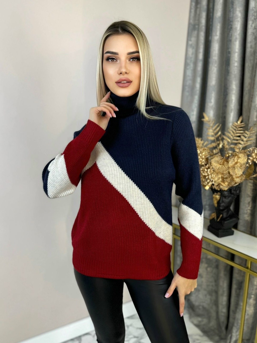 свитер-водолазка вязаный с горлом лапша tommy nd,свитер женский,свитер-водолазка вязаный с горлом лапша tommy nd 274601655,свитер,свитер модный