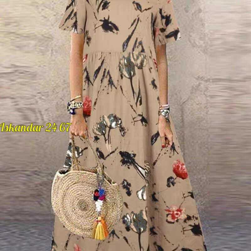 платье zanzea женское с цветочным принтом,zanzea стильное женское свободное летнее платье ниже колен хлопок xl,женское летнее повседневное свободное платье,zanzea стильное женское свободное летнее пла