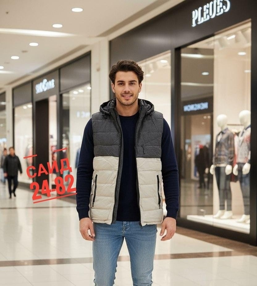 жилет мужской,жилетка утепленная безрукавка с капюшоном,жилетка,жилет демисезонный,мужской жилет с капюшоном