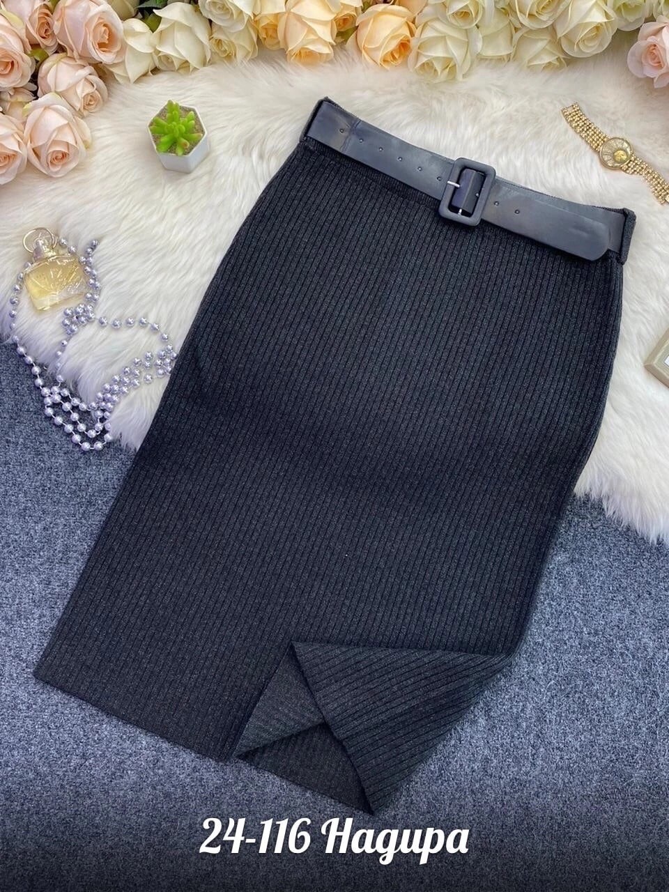 женская трикотажная юбка средней длины,трикотажная юбка,прямая юбка,юбка лапша,женская юбка