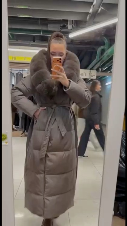 пуховики с мехом,пуховик с натуральным мехом,пуховик,пуховик жен длинный зимний с капюшоном alyaska,пуховик женский с натуральным мехом