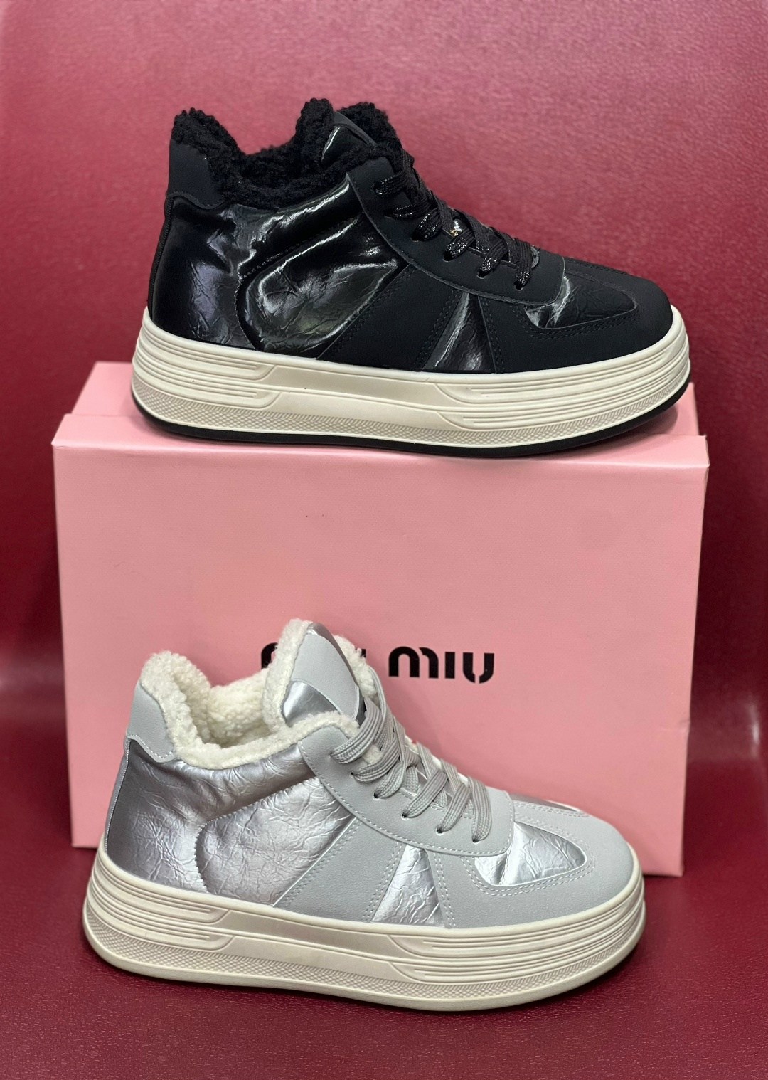 ,кеды женские зимние miu miu,кроссовки женские,кеды miu miu,зимние кроссовки женские с мехом