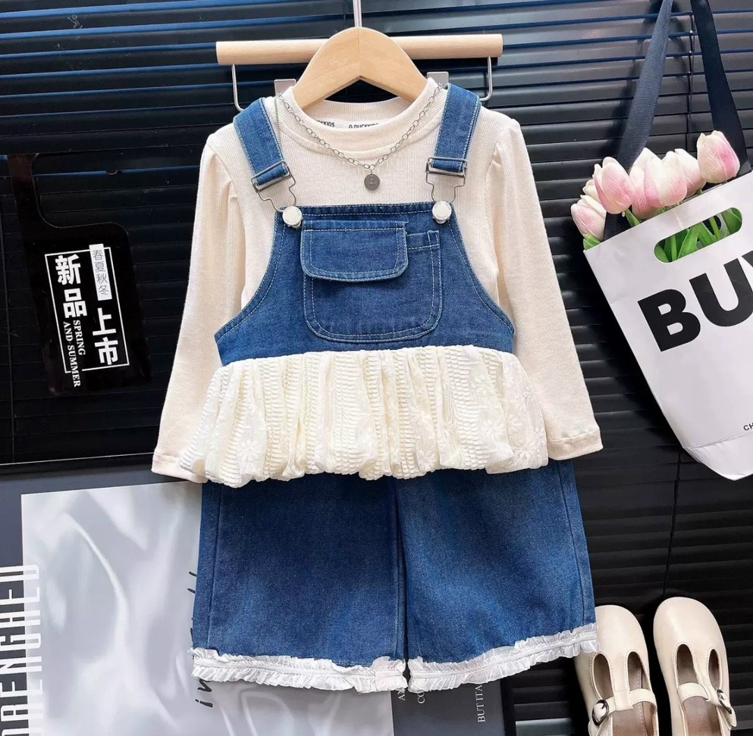 джинсовая платье,комплекты одежды для девочек,джинсовый сарафан детский,джинсовые костюмы,джинсовый костюм для девочки