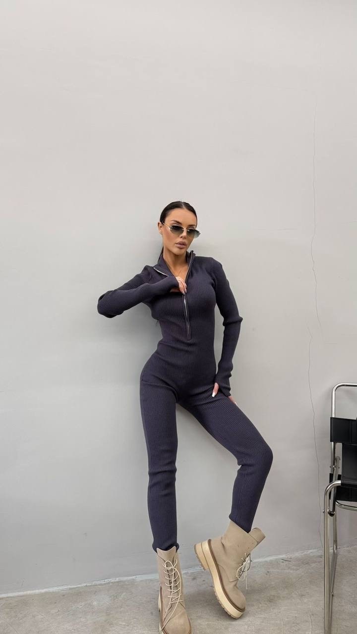 комбинезон женский,комбинезон женский в рубчик,трикотажный комбинезон,спортивный комбинезон,брючный комбинезон