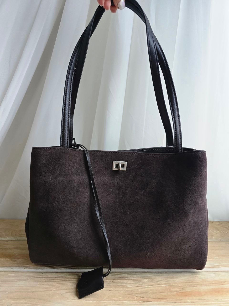 сумка demellier 56-30-34 натуральная замша большой размер,замшевая сумка,сумка замшевая коричневая,сумка замшевая коричневая llevalelo,сумка женская замшевая