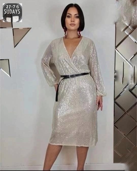 женское серебряное платье,платье больших размеров с пайетками,блестящее платье с пайетками большого размера для полных женщин,платье женское,приталенное платье