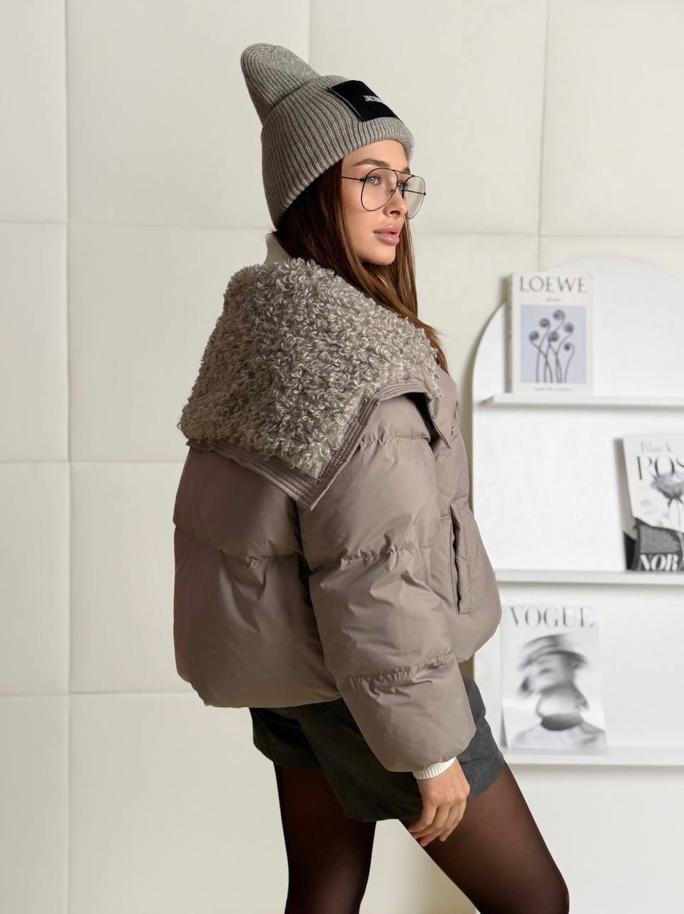 куртка с мехом,стильная куртка,куртка зимняя женская,комбинированная куртка,женская куртка