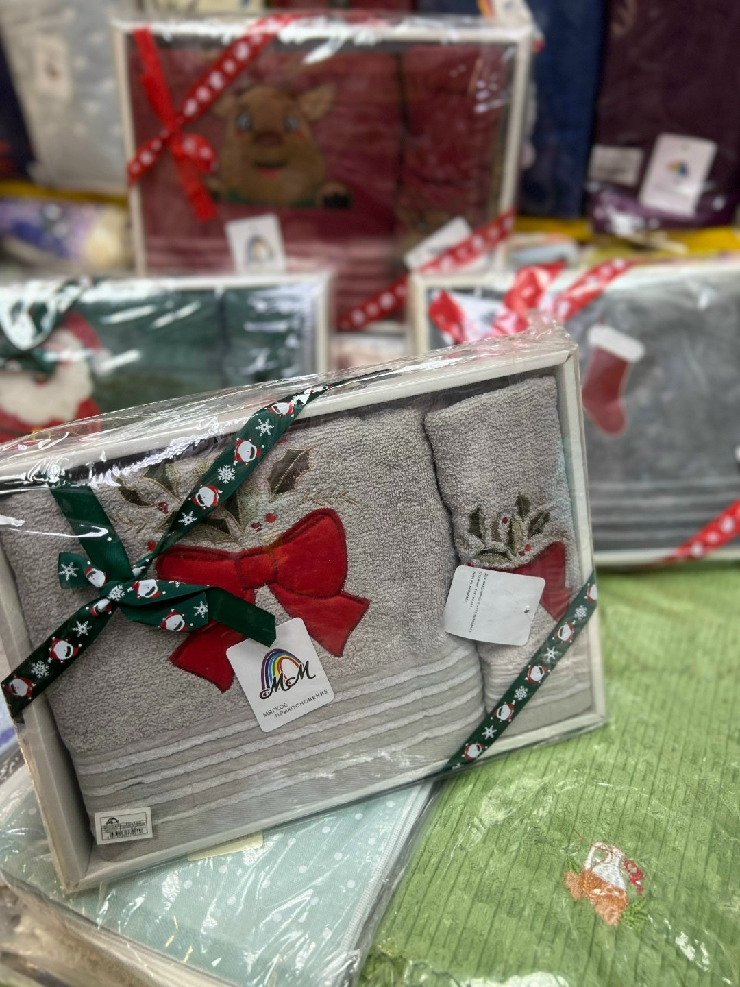 подарочные наборы полотенец,полотенец набор,полотенца подарочная,полотенца новогодние,полотенца махровая
