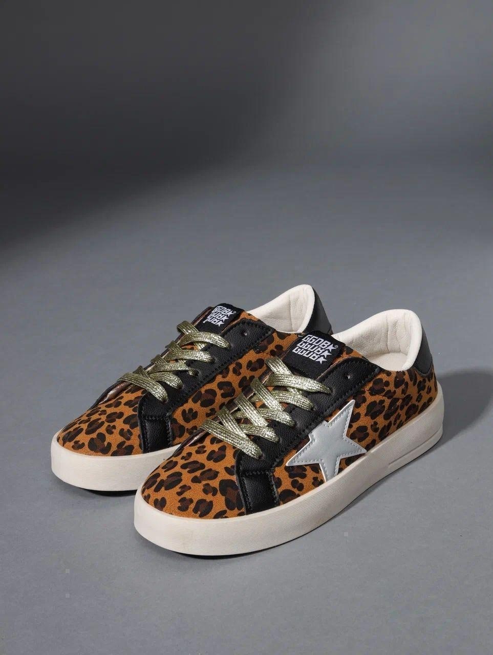 ,леопардовые кеды,женская ,кроссовки леопард донна доро,кроссовки с леопардовыми звездами