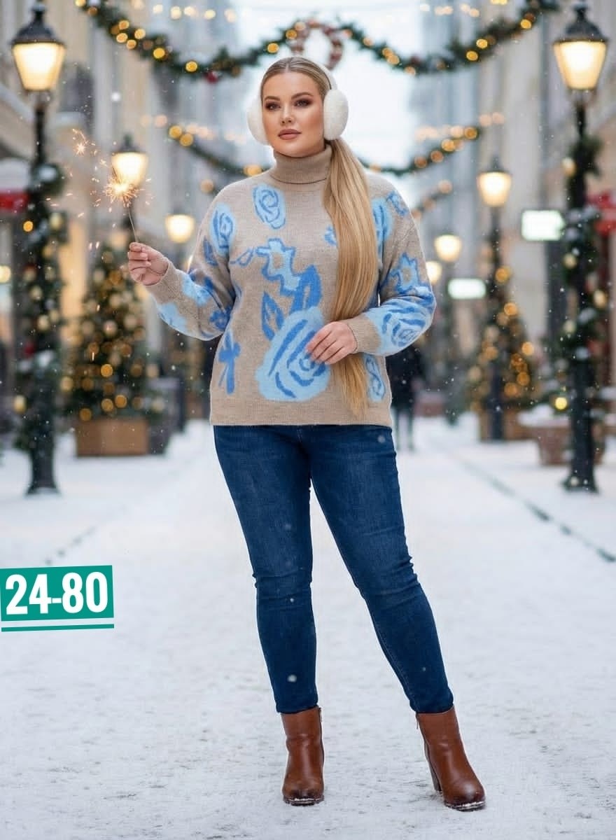 свитера женские,кофта женская,свитер,женские вязаные свитера,свитер вязаный с горлом новогодний с оленями gh fashion