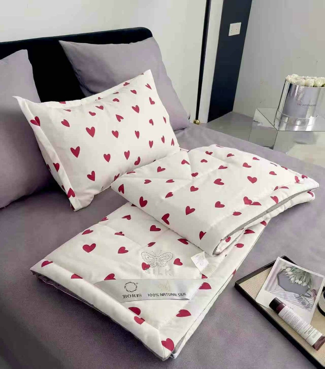комплект постельного белья,постельное бельё,тонкое одеяло,постельное белье из хлопка,постельное белье с сердечками