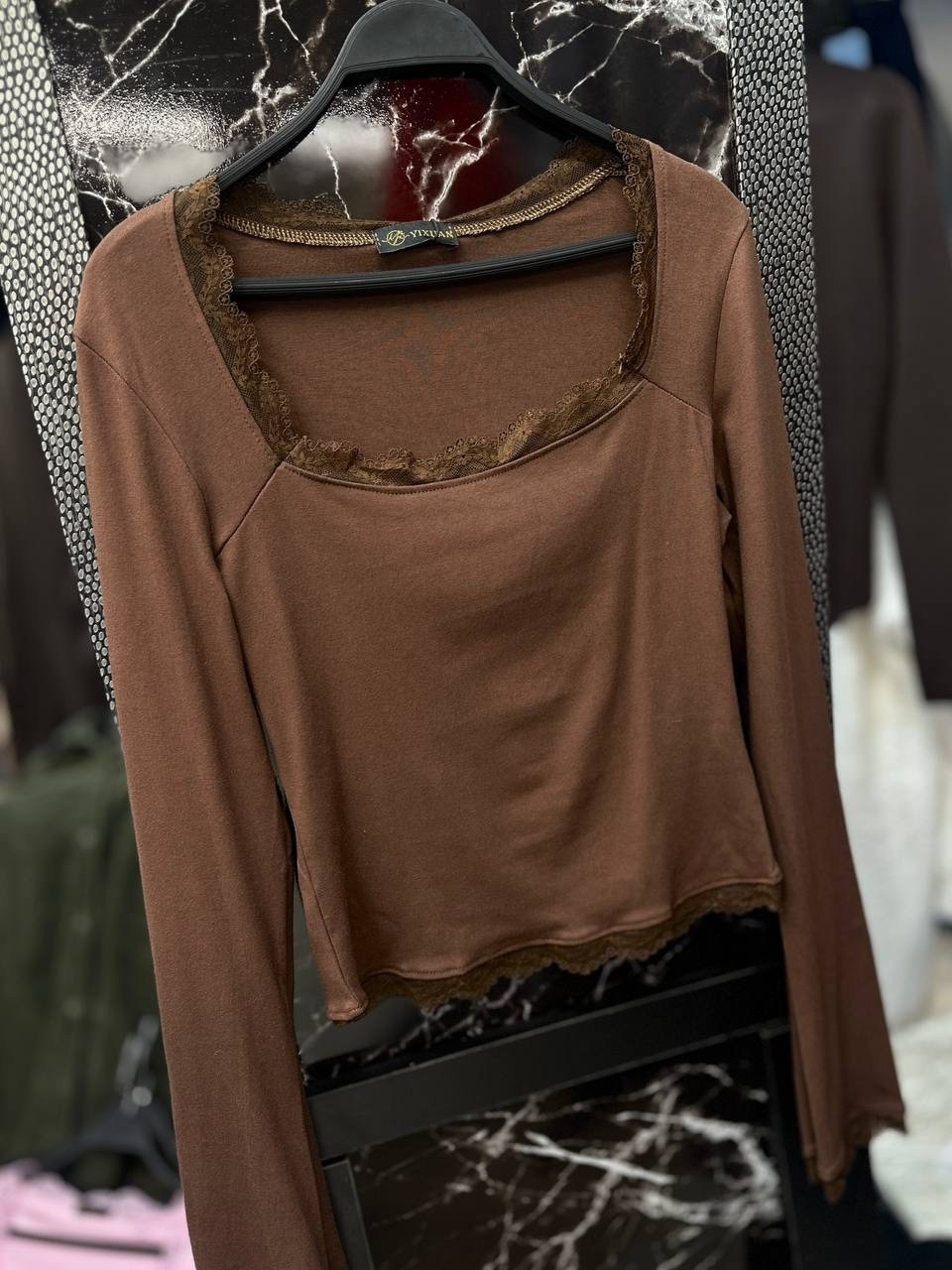 топ с кружевной отделкой в рубчик morgyn edikted розовый,кроп топ,женский кроп топ,лонгслив,модная блузка