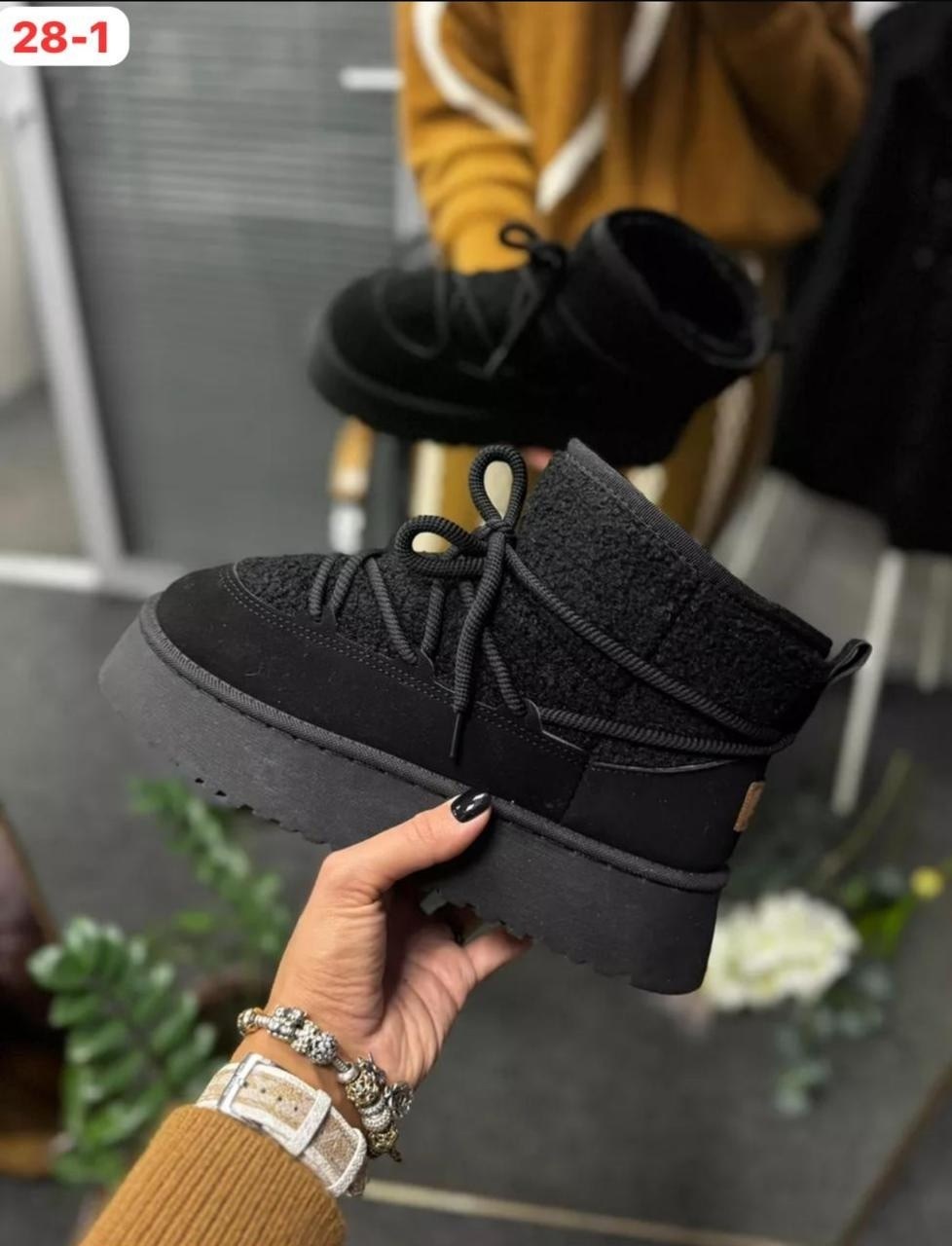 ,угги женские,зимние угги женские,зимние ботинки inuikii classic low platform коричневый,зимняя