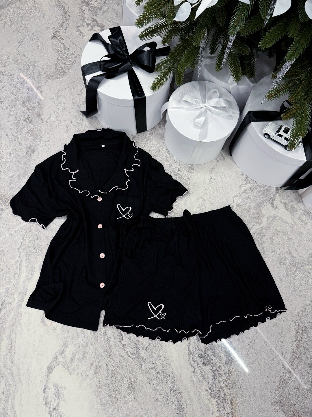 пижама женская с шортами,женская хлопковая пижама с шортами happyfox,комплект пижама,женская пижама,пижамы женски