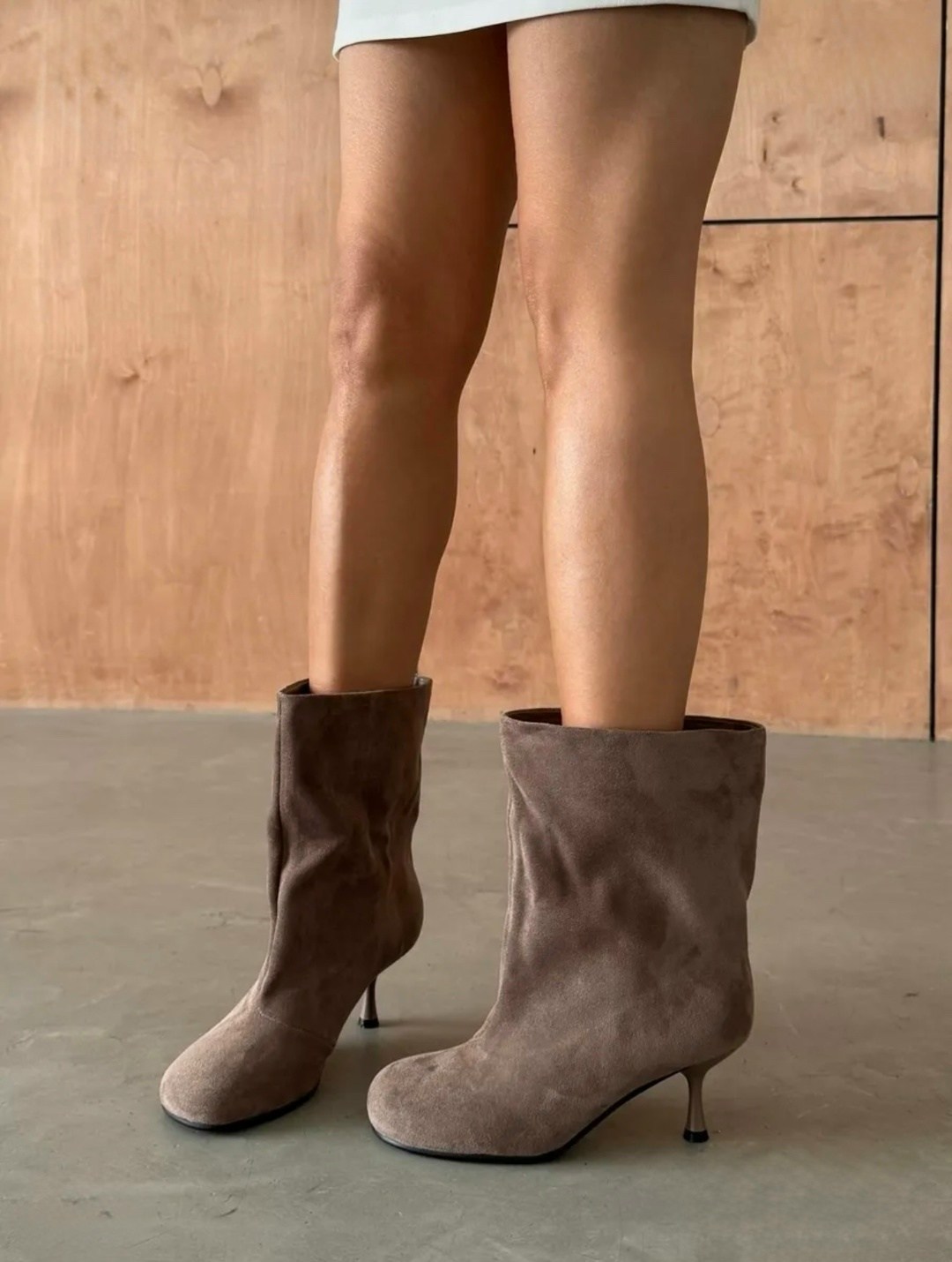 ботильоны замшевые,ботильоны женские,ботильоны,коричневые ботильоны,замшевые ботинки эконика