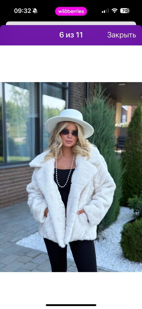 шуба короткая молочная экомех 70см yana furs,шубка,женская шуба,шуба искусственная,шуба из эко-меха