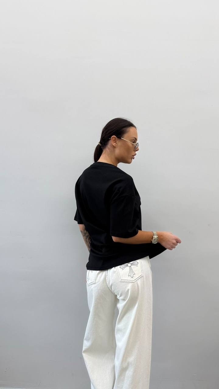 футболка оверсайз со стразам,футболка женская,футболка женская оверсайз,футболка оверсайз,футболка оверсайз черная