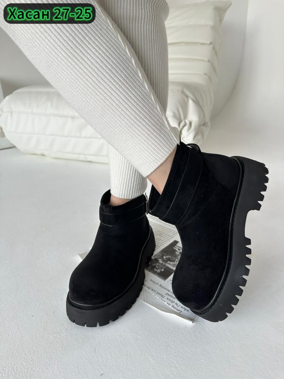 ,ботинки зимние замшевые на платформе derio 283000136, женская,ботинки,ботинки женские